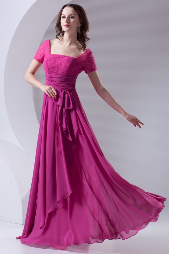 A-Line Short Sleeve Chiffon Lace Satin Mother of the Bride Dresses 2040176 A-Line Short Sleeve Chiffon Lace Satin Mother of the Bride Dresses 2040176