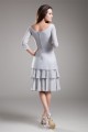 Knee-Length Chiffon 3/4 Sleeve Bateau Mother of the Bride Dresses 2040182