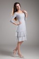 Knee-Length Chiffon 3/4 Sleeve Bateau Mother of the Bride Dresses 2040182