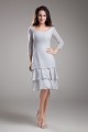 Knee-Length Chiffon 3/4 Sleeve Bateau Mother of the Bride Dresses 2040182