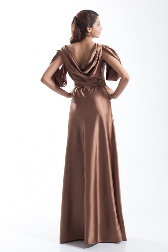 Sheath/Column Floor-Length Bateau Half Elbow Length Mother of the Bride Dresses 2040184