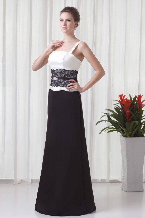 Sheath/Column Satin Sleeveless Straps Lace Mother of the Bride Dresses 2040185