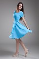 A-Line Short Sleeve Beading Cowl Chiffon Mother of the Bride Dresses 2040186
