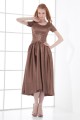 A-Line Short Scoop Elastic Woven Satin Tea Length Mother of the Bride Dresses 2040189 A-Line Short Scoop Elastic Woven Satin Tea Length Mother of the Bride Dresses 2040189