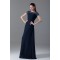 A-Line Short Sleeve Scoop Floor-Length Chiffon Mother of the Bride Dresses 2040190