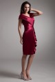 Sheath/Column V-Neck Silk like Satin Short Mother of the Bride Dresses 2040191