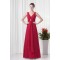 A-Line V-Neck Pleats Sleeveless Floor-Length Chiffon Mother of the Bride Dresses 2040193