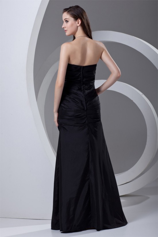 Long Black Strapless Mother of the Bride Dresses 2040194