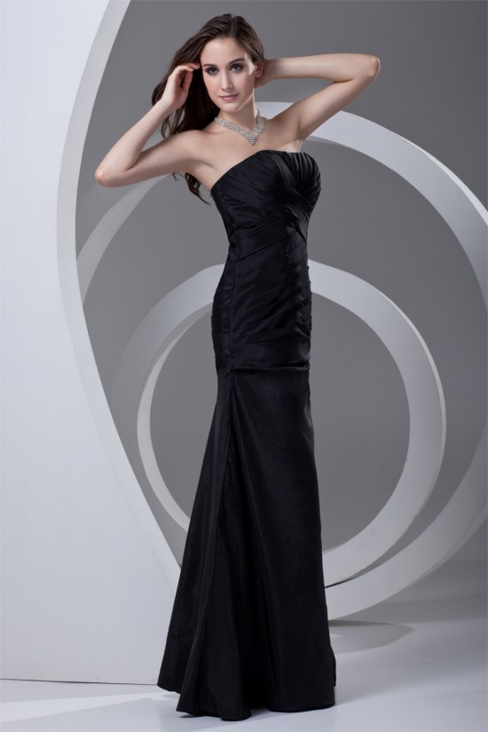 Long Black Strapless Mother of the Bride Dresses 2040194