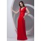 Sleeveless Sheath/Column V-Neck Pleats Satin Floor-Length Mother of the Bride Dresses 2040196