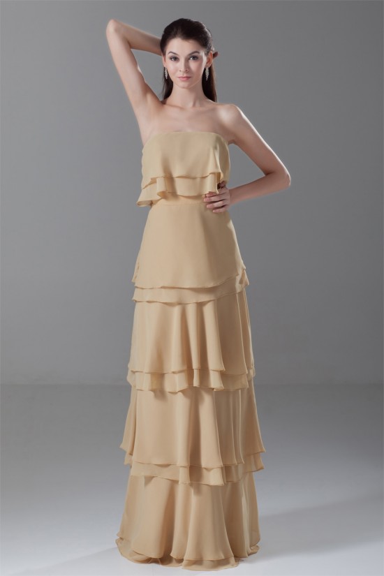 Sheath/Column Strapless Chiffon Mother of the Bride Dresses with A Wrap 2040200