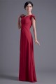 V-Neck Floor-Length Pleats Chiffon Mother of the Bride Dresses 2040201