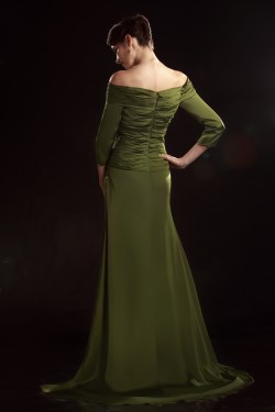 A-Line Off-the-Shoulder 3/4 Sleeve Mother of the Bride Dresses 2040216