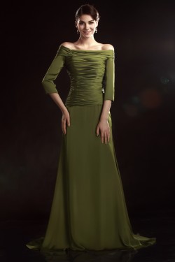 A-Line Off-the-Shoulder 3/4 Sleeve Mother of the Bride Dresses 2040216