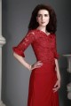 Sheath/Column Lace Chiffon Long Mother of the Bride Dresses 2040217