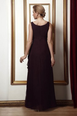 A-Line Long Chiffon Mother of the Bride Dresses with A 3/4 Sleeve Jacket 2040218