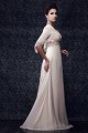 A-Line V-Neck Beaded Long Chiffon Mother of the Bride Dresses 2040220