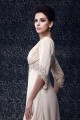 A-Line V-Neck Beaded Long Chiffon Mother of the Bride Dresses 2040220