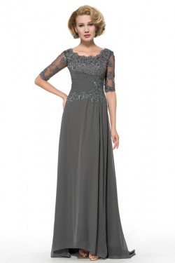 Half Sleeves Lace Chiffon Mother of The Bride Dresses 3040003
