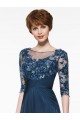 Half Sleeves Illusion Neckline Lace Appliques Chiffon Mother of The Bride Dresses 3040005 Half Sleeves Illusion Neckline Lace Appliques Chiffon Mother of The Bride Dresses 3040005