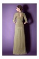 Sheath 3/4 Length Sleeves Floor Length Mother of The Bride Dresses 3040008 Sheath 3/4 Length Sleeves Floor Length Mother of The Bride Dresses 3040008