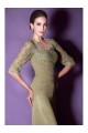 Sheath 3/4 Length Sleeves Floor Length Mother of The Bride Dresses 3040008 Sheath 3/4 Length Sleeves Floor Length Mother of The Bride Dresses 3040008