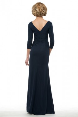 3/4 Length Sleeves V-Neck Chiffon Mother of The Bride Dresses 3040011