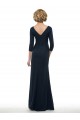 3/4 Length Sleeves V-Neck Chiffon Mother of The Bride Dresses 3040011