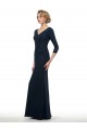 3/4 Length Sleeves V-Neck Chiffon Mother of The Bride Dresses 3040011
