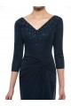 3/4 Length Sleeves V-Neck Chiffon Mother of The Bride Dresses 3040011