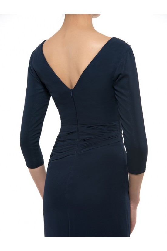 3/4 Length Sleeves V-Neck Chiffon Mother of The Bride Dresses 3040011