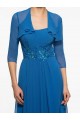 Long Blue Chiffon Mother of The Bride Dresses with A Jacket 3040015