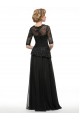 Long Black 3/4 Length Sleeves Lace Chiffon Mother of The Bride Dresses 3040017 Long Black 3/4 Length Sleeves Lace Chiffon Mother of The Bride Dresses 3040017
