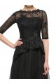 Long Black 3/4 Length Sleeves Lace Chiffon Mother of The Bride Dresses 3040017 Long Black 3/4 Length Sleeves Lace Chiffon Mother of The Bride Dresses 3040017
