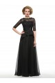 Long Black 3/4 Length Sleeves Lace Chiffon Mother of The Bride Dresses 3040017 Long Black 3/4 Length Sleeves Lace Chiffon Mother of The Bride Dresses 3040017