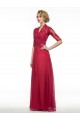 Half Sleeves Lace Chiffon Long Mother of The Bride Dresses 3040019 Half Sleeves Lace Chiffon Long Mother of The Bride Dresses 3040019