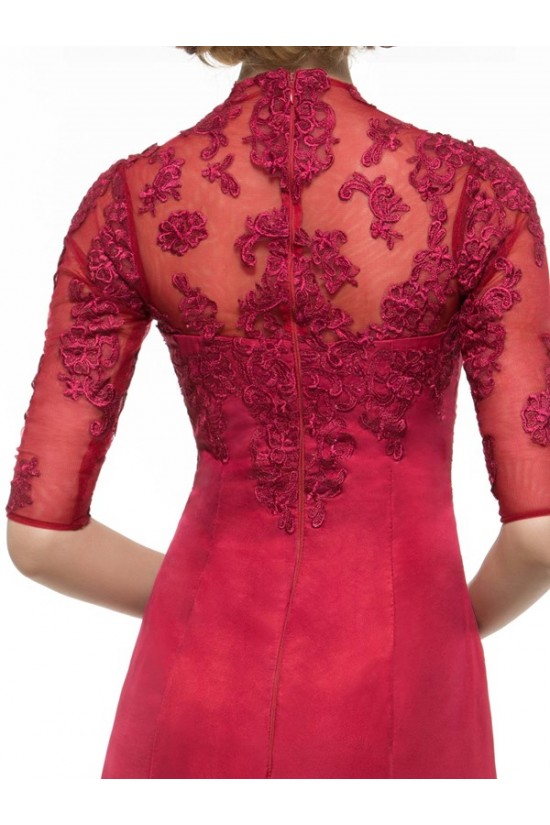 Half Sleeves Lace Chiffon Long Mother of The Bride Dresses 3040019 Half Sleeves Lace Chiffon Long Mother of The Bride Dresses 3040019