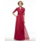 Half Sleeves Lace Chiffon Long Mother of The Bride Dresses 3040019