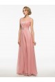 Long Pink Lace Chiffon V-Neck Mother of The Bride Dresses 3040024 Long Pink Lace Chiffon V-Neck Mother of The Bride Dresses 3040024