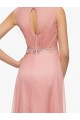 Long Pink Lace Chiffon V-Neck Mother of The Bride Dresses 3040024 Long Pink Lace Chiffon V-Neck Mother of The Bride Dresses 3040024