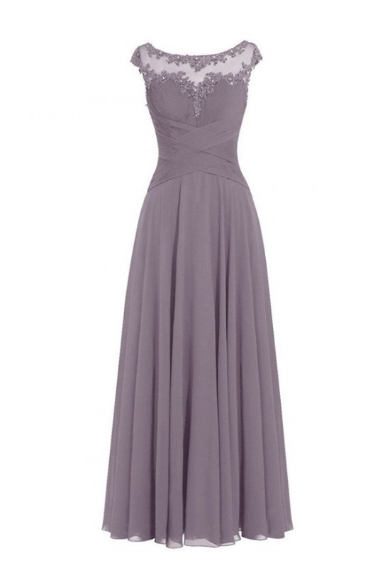 Sleeveless Illusion Neckline Lace Chiffon Long Mother of The Bride Dresses 3040027 Sleeveless Illusion Neckline Lace Chiffon Long Mother of The Bride Dresses 3040027
