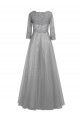 Purple 3/4 Length Sleeves Lace Chiffon Long Mother of The Bride Dresses 3040028 Purple 3/4 Length Sleeves Lace Chiffon Long Mother of The Bride Dresses 3040028