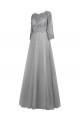 Purple 3/4 Length Sleeves Lace Chiffon Long Mother of The Bride Dresses 3040028 Purple 3/4 Length Sleeves Lace Chiffon Long Mother of The Bride Dresses 3040028