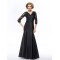 Long Black 3/4 Length Sleeves Lace Long Mother of The Bride Dresses 3040030
