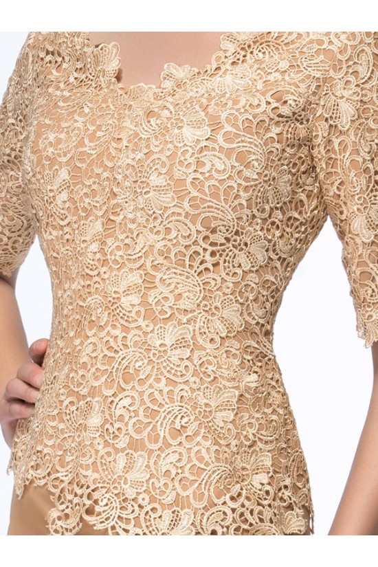 Long Half Sleeves V-Neck Lace Chiffon Long Mother of The Bride Dresses 3040033 Long Half Sleeves V-Neck Lace Chiffon Long Mother of The Bride Dresses 3040033
