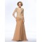Long Half Sleeves V-Neck Lace Chiffon Long Mother of The Bride Dresses 3040033