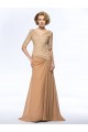 Long Half Sleeves V-Neck Lace Chiffon Long Mother of The Bride Dresses 3040033 Long Half Sleeves V-Neck Lace Chiffon Long Mother of The Bride Dresses 3040033