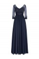Long Navy 3/4 Length Sleeves Lace Chiffon Long Mother of The Bride Dresses 3040036 Long Navy 3/4 Length Sleeves Lace Chiffon Long Mother of The Bride Dresses 3040036