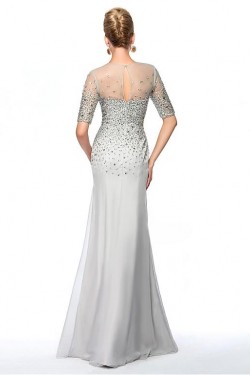 Beaded Jewel Neckline Long Mother of The Bride Dresses 602006