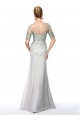 Beaded Jewel Neckline Long Mother of The Bride Dresses 602006